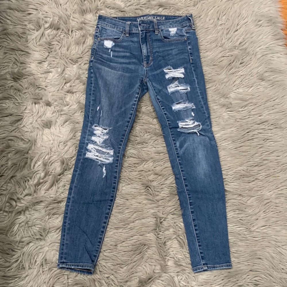 Ripped High rise jeggings (short)